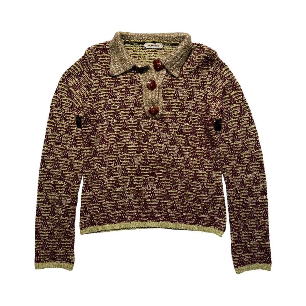 Cashmere Wool Swey Polo Sweater